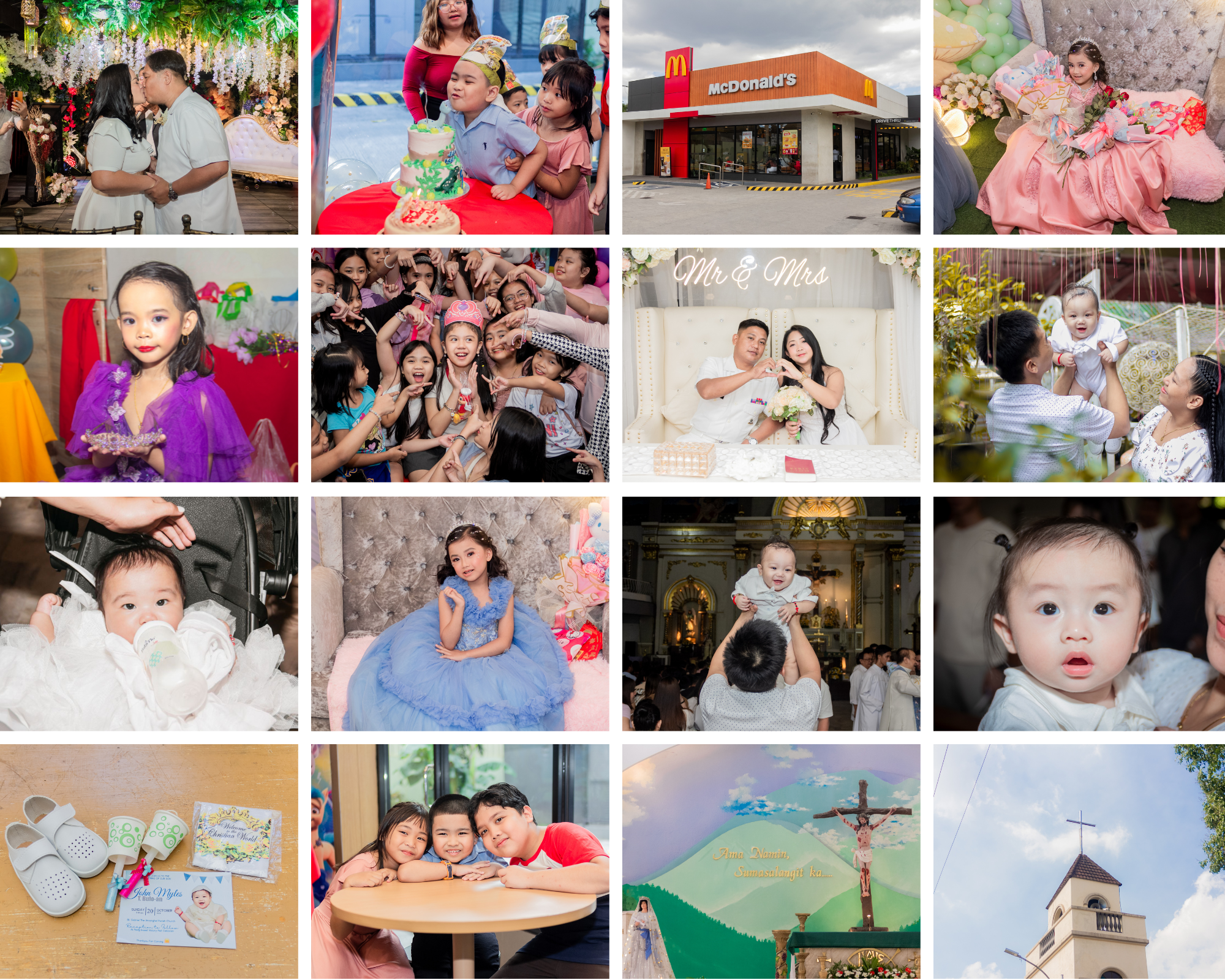 Professional photographer taking pictures of a wedding ceremony with soft lighting and elegant decor